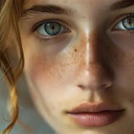 regard parfait d'une femme avec les yeux bleus